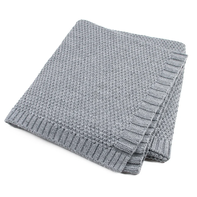 Medium Gray Новорожденный трикотажный хлопок для младенцев крючком одеяло s детское одеяло обёрточная бумага мягкая эластичная кроватка спальное постельное белье для мальчиков девочек детей - Цвет: Medium Gray