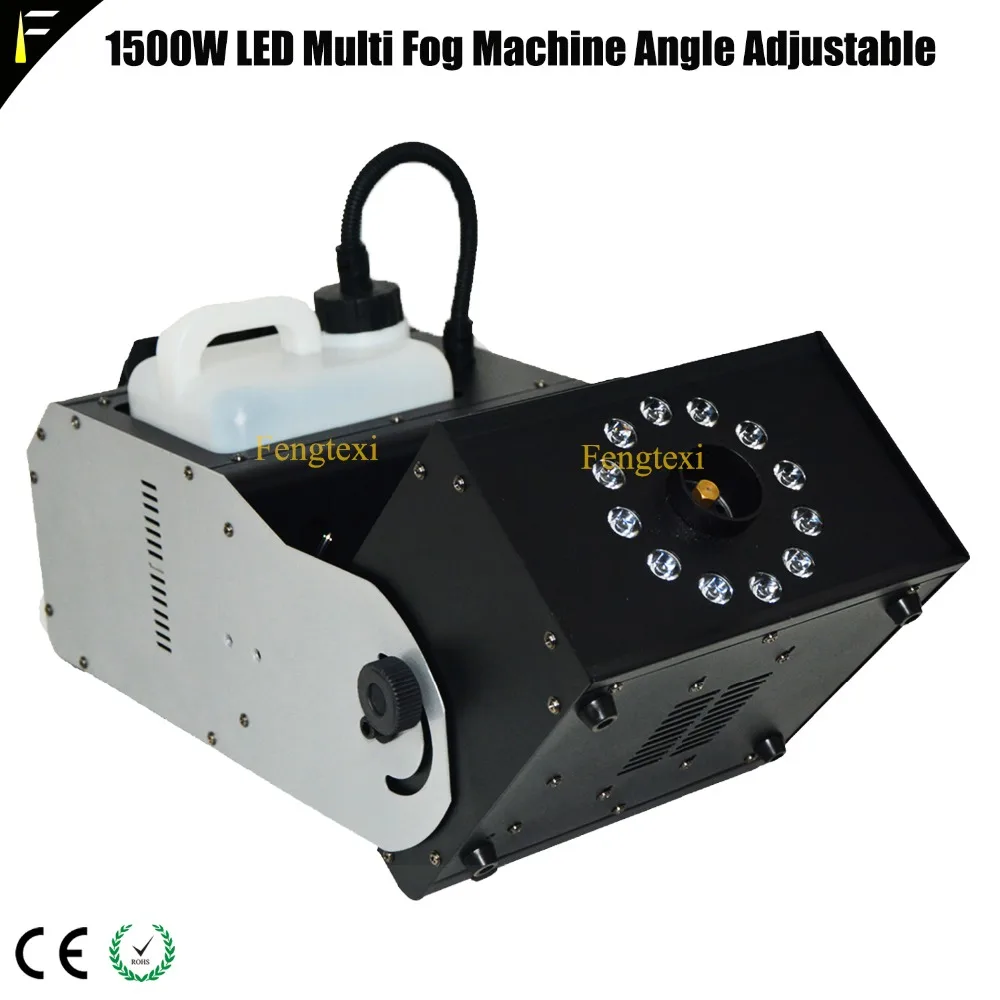Cheap 12x3w LED RGB 3in1 Charm Colorful Fog Smog Machine with Direction Ajustable Smoke Device Head 1.5L Tank Capacity