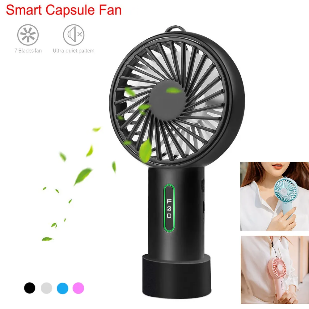 

Foldable Personal Portable Mini Desk Fans USB Rechargeable 2600mAh for Office Room Outdoor BBQ Picnic Traveling