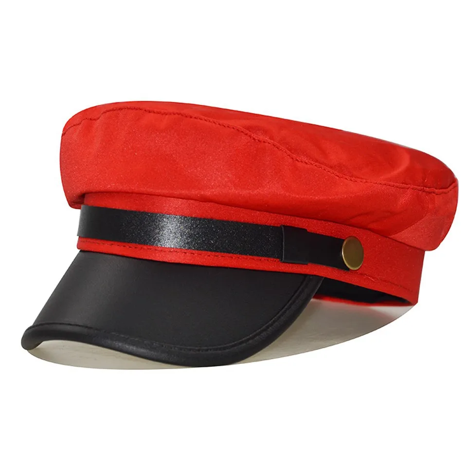 Черная шляпа для женщин и мужчин, модная кепка Newsboy, полосатые плоские шапки, осенне-зимняя фетровая Кепка, Повседневная Кепка для мужчин и женщин, аксессуары - Цвет: Красный