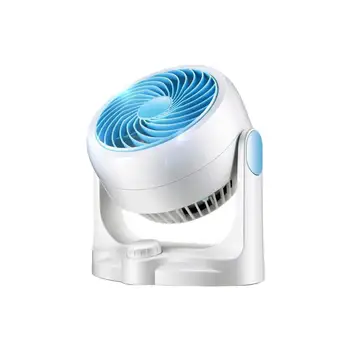

Air Circulation Fan Household Quiet Air Convection Table Fan Turbine Electric Fan Mini Fan 0008 Blue