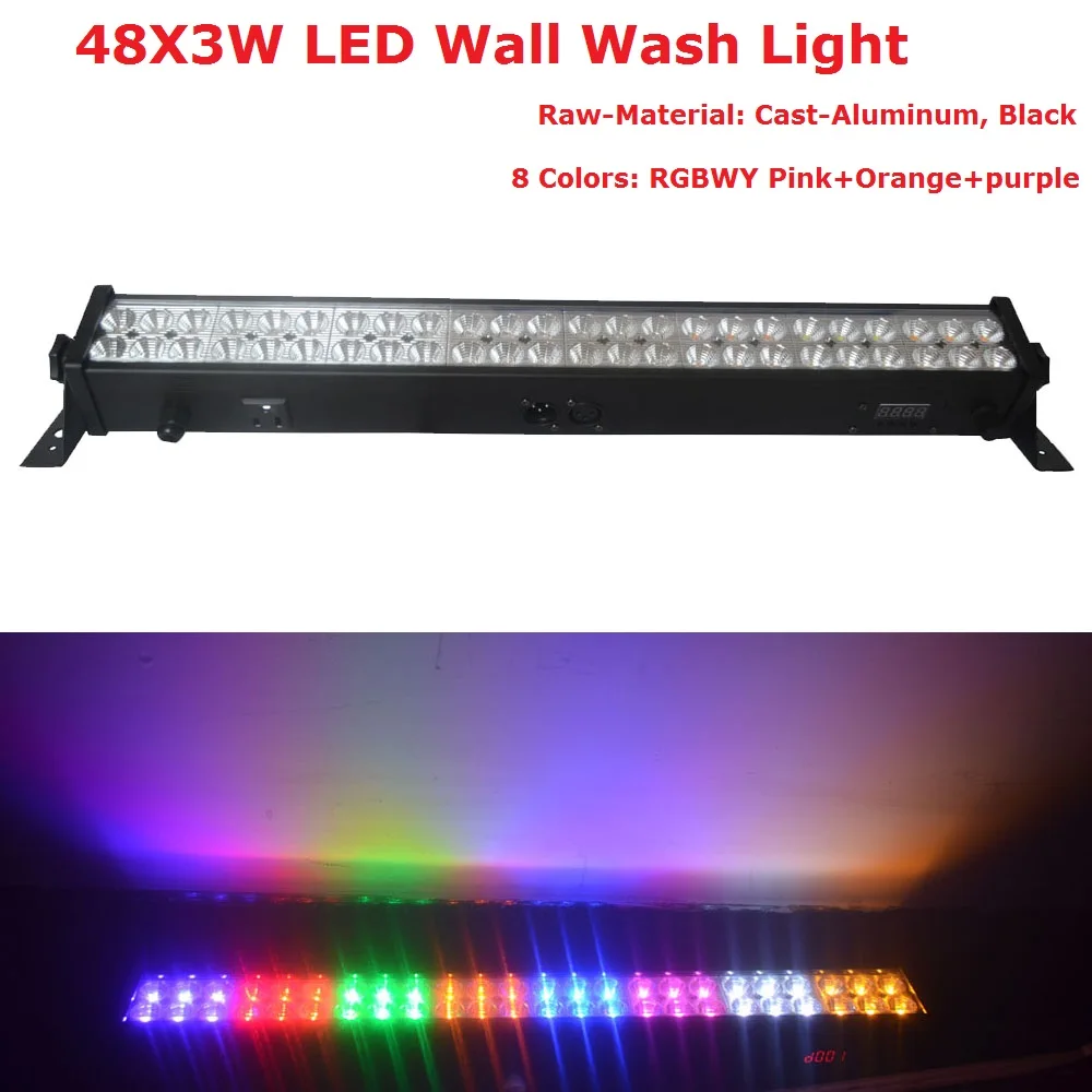 Conduziu a Luz de Lavagem Lavagem de Parede Luzes do Palco v com Cavalo Melhor Preço Unidade 2 8 Cores de Parede 48×3 w Linha Levou Bar 90 240 Running Função Frete Grátis