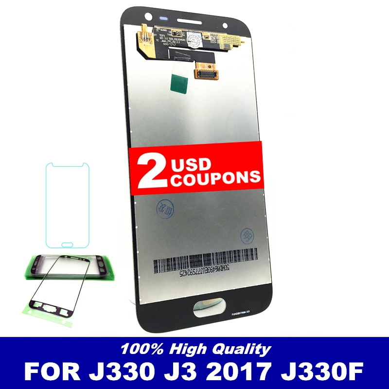 

LCD Display For Samsung Galaxy J3 2017 J330 J330F LCDs 100% Tested Touch Screen Digitizer With Brightness Adjustment