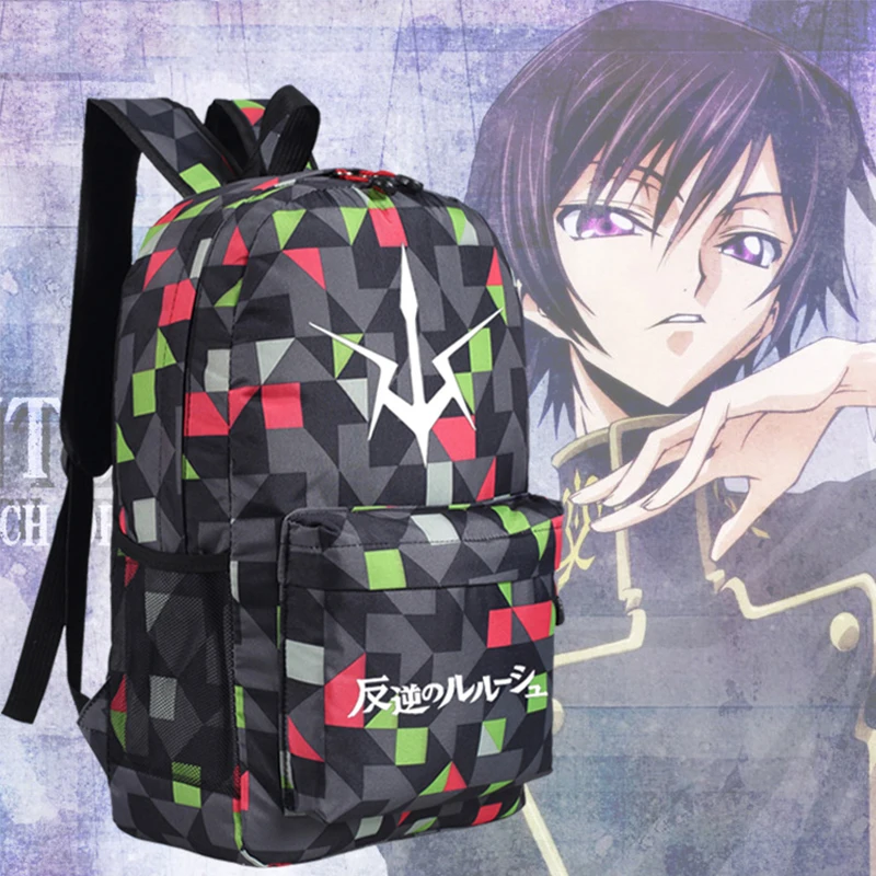 Рюкзак Geass с мультяшным кодом модные повседневные школьные сумки Оксфорд для