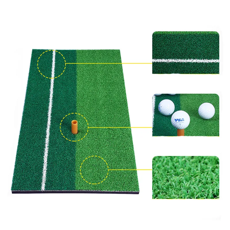 New Golf Mat Practice Indoor Backyard Mini Golf Mat Training Hitting Pad Practice Rubber Tee Holder Grass Mat Grassroots Green