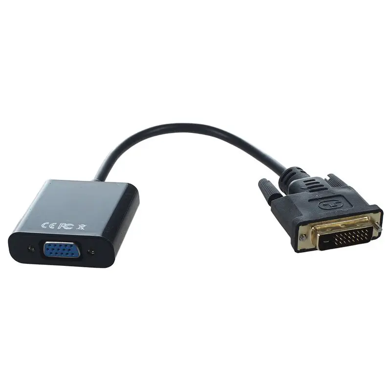 Pro DVI-D 24+1 Pin Male to VGA 15 Pin Female Cable Adapter Converter Connector #8 Pro DVI-D 24+1 Pin Male to VGA 15 Pin Female Cable Adapter Converter Connector #8