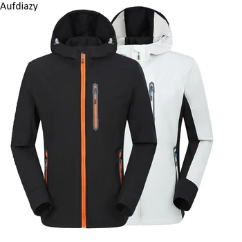 

Audiazy Men's Spring Autumn Camping Hiking Softshell Jackets Outdoor Sports Coats Traveling Fishing Trekking Windbreaker OM048