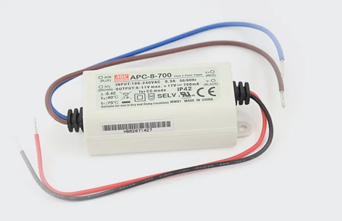 

Original MEAN WELL 8W Single Output Constant Current LED Driver Switching Power Supply APC-8