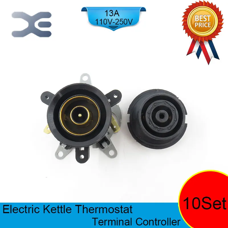 

10set/lot T125 13A 110-250V NC Terminal Controller New Kettle Thermostat Unused Spare Parts for Electric Kettle EK1709