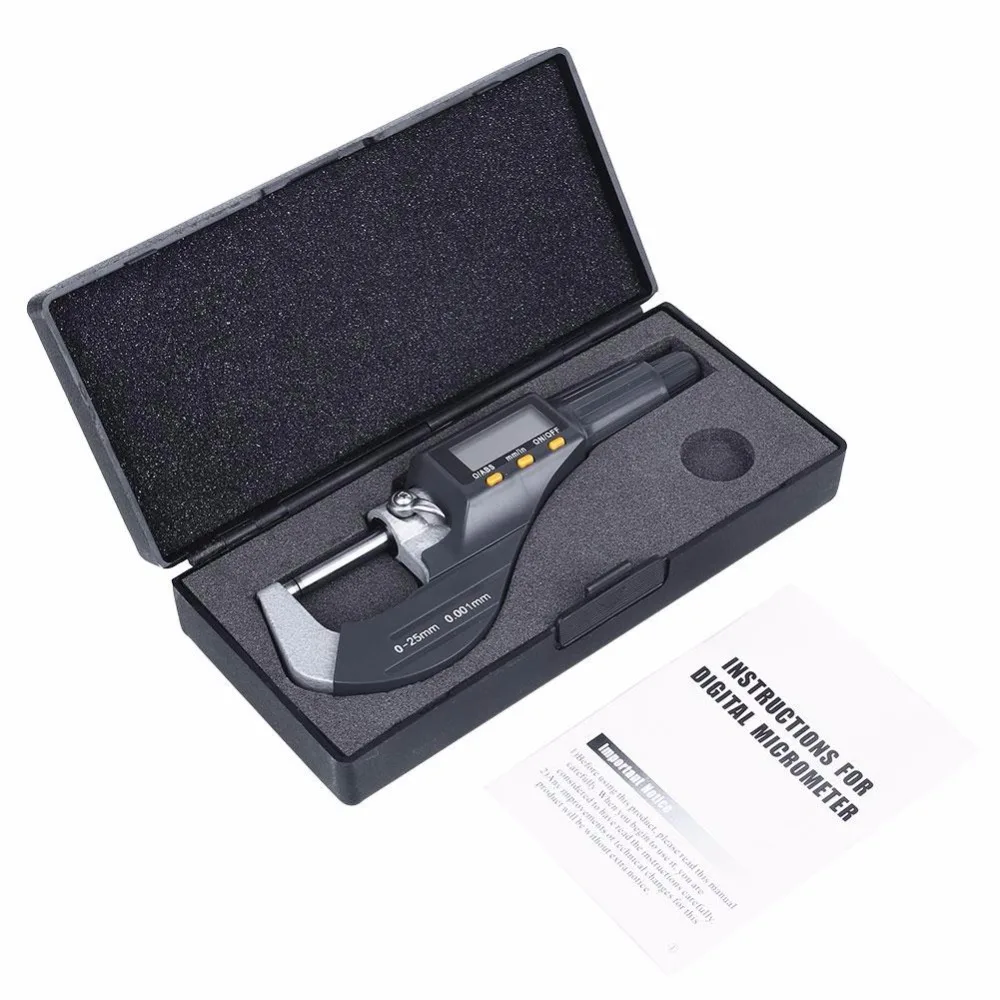 

New Precise Electronic Digital Micrometer Meter Tester Measurer With Three Keys