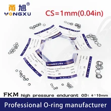 20PCS/lot Black FKM Rubber O-rings Seals 1mm Thickness 4/5/6/7/8/9/10mm OD O Rings Seals Gasket Ring Strip Washer free ship 300 rpm od 7 9mm miniature slip rings 6 circuits 2a max capsule slip ring 6 conductors rotary electrical collector