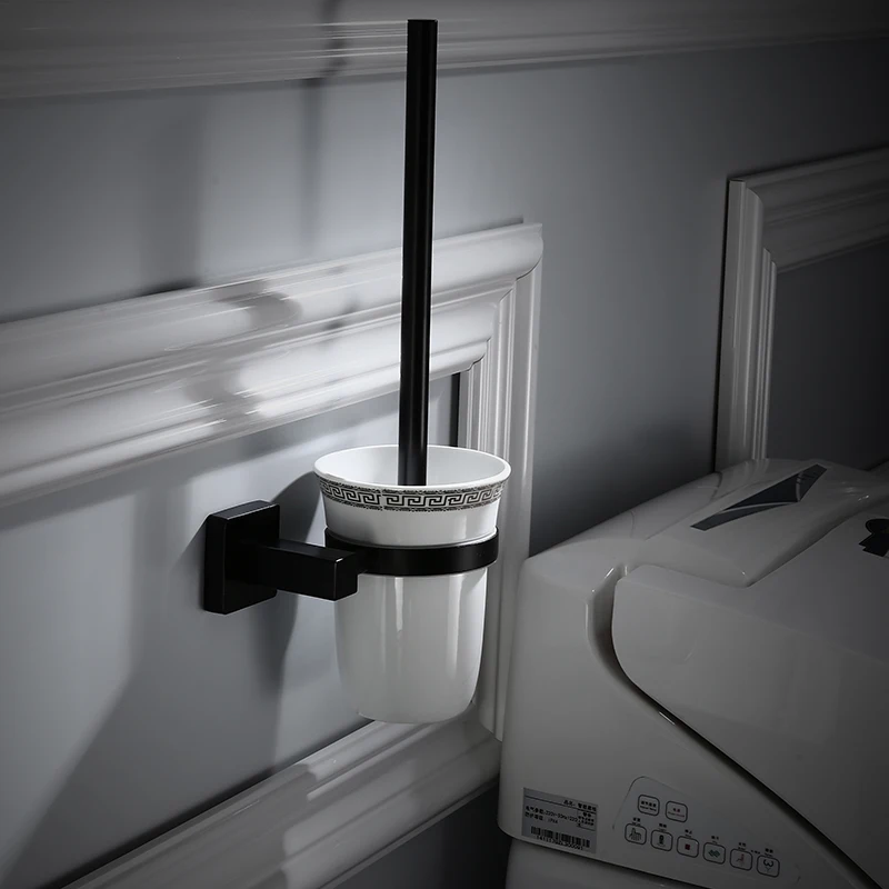 Cena Wyposażenie łazienkowe zestaw wisiorków czarny okrągły wieszak na ręcznik łazienka ze stali nierdzewnej antyczny wieszak na ręczniki suszarka do włosów akcesoria łazienkowe