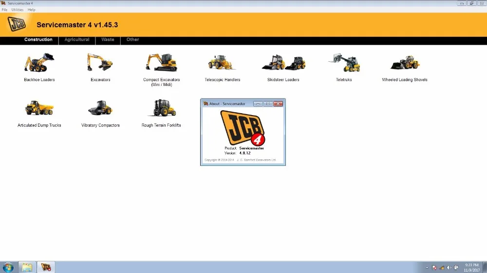 Строительная сельскохозяйственная техника диагностический инструмент для электронного сервисного инструмента JCB интерфейс услуги Мастер 4 v1.24.5