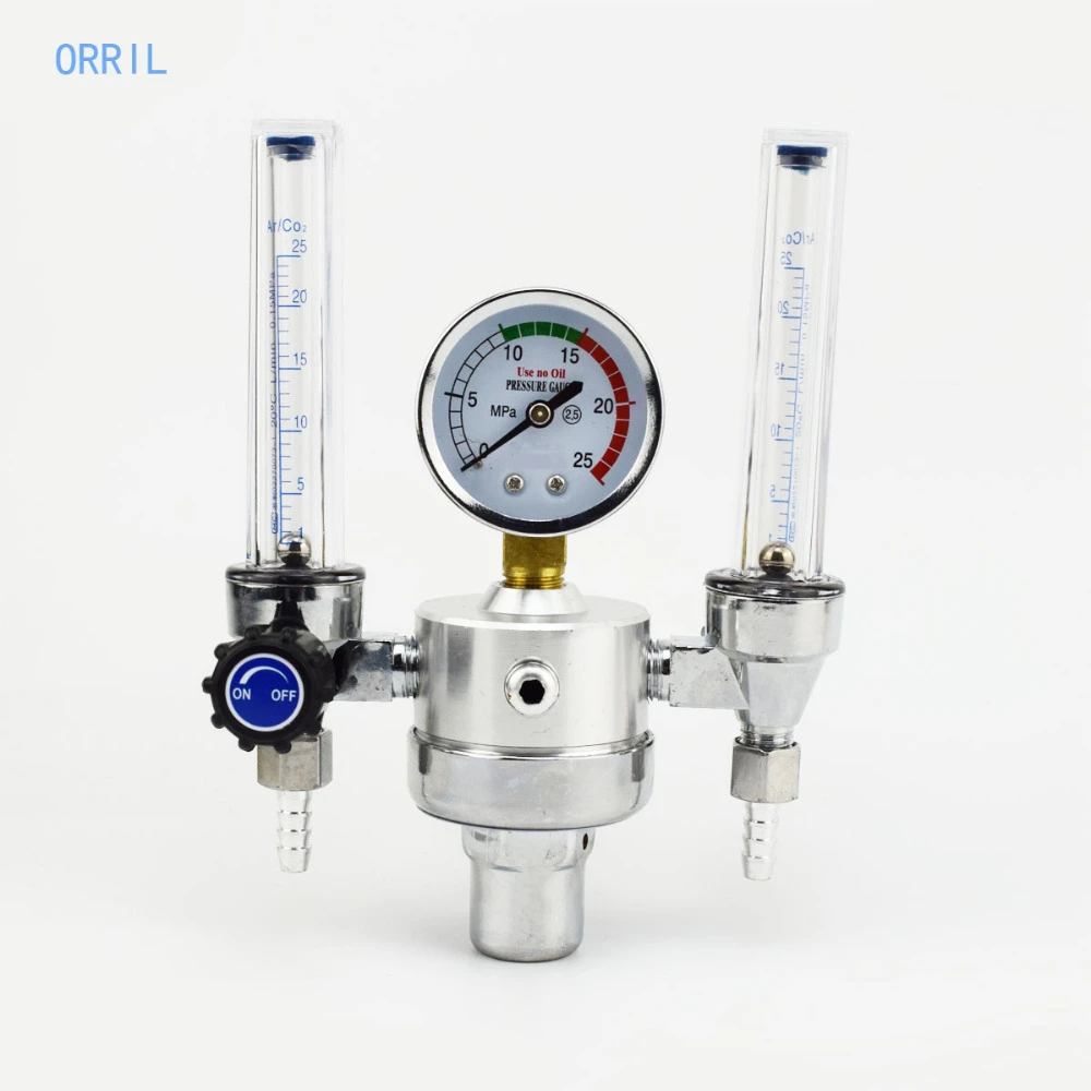 WX-55X-2L Argon Regulator Dual Tube Gas Flowmeter Pressure Reducer CGA540 Argon CO2 Gas Tig Welder Flow Meter Regulator Welding Gauge Pressure Measuring Tester US Standard for Industry WX-55X-2L Argon Regulator Dual Tube Gas Flowmeter Pressure Reducer CGA540 Argon CO2 Gas Tig Welder Flow Meter Regulator Welding Gauge Pressure Measuring Tester US Standard for Industry