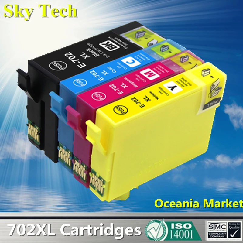 Cartuccia D'Inchiostro Compatibile Di Qualità Per 702Xl E-702Xl, Per Epson Workforce Pro Wf-3720 / Wf-3725 [Mercato Oceania]