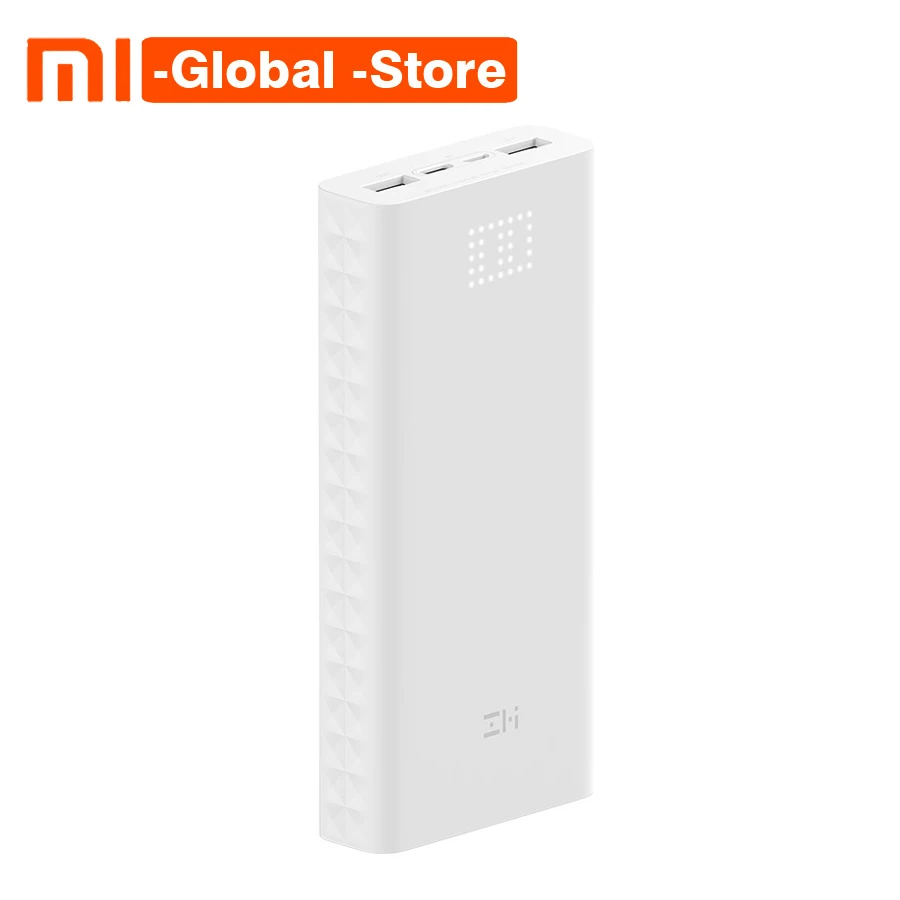 

Original Xiaomi ZMI Power Bank 20000mAh QC3.0 QB821 Portable Charging Power Digital Display Dual USB 20000mAh Power Bank