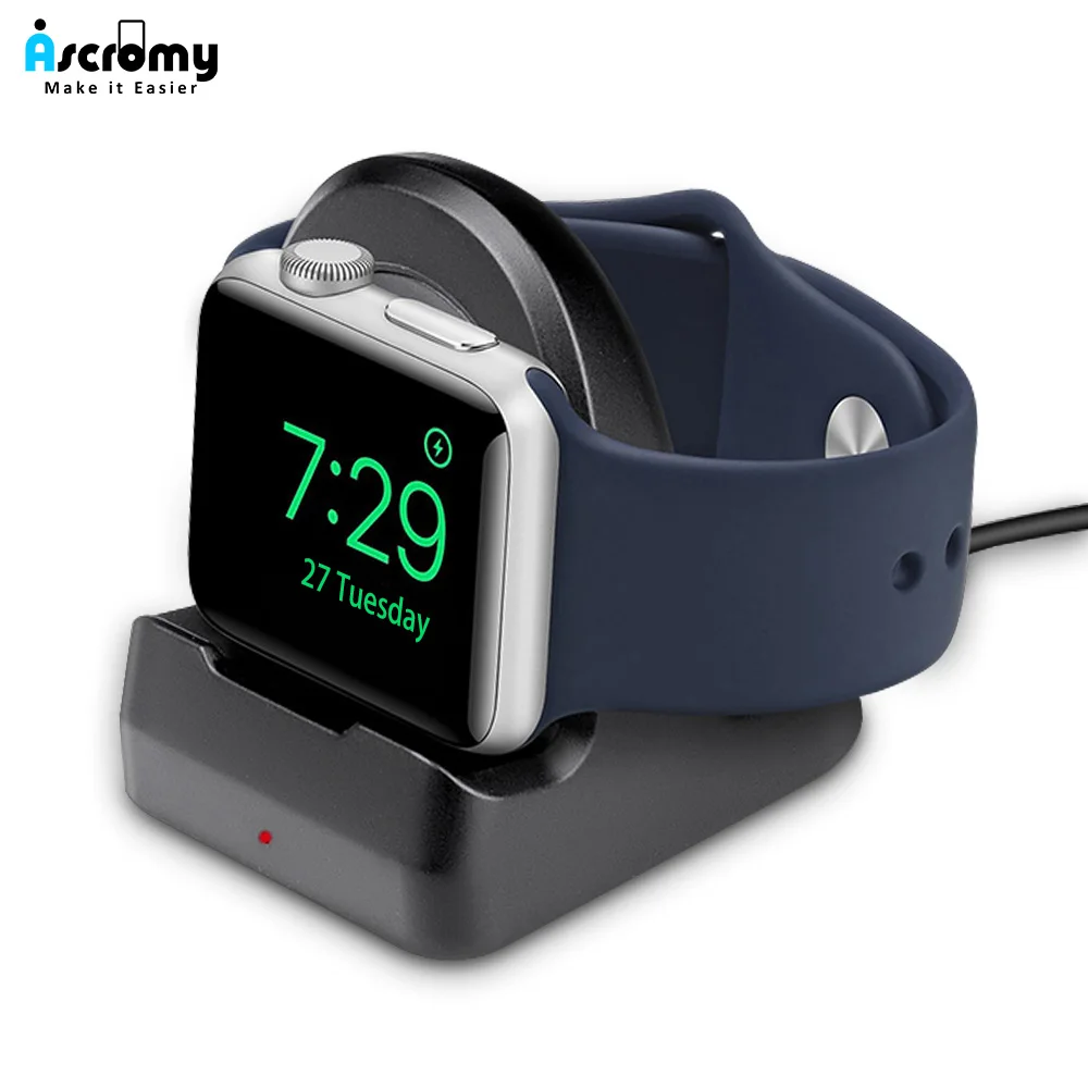 Беспроводное зарядное устройство Ascromy для Apple Watch Series 1 2 3 4 Iwatch с подставкой и