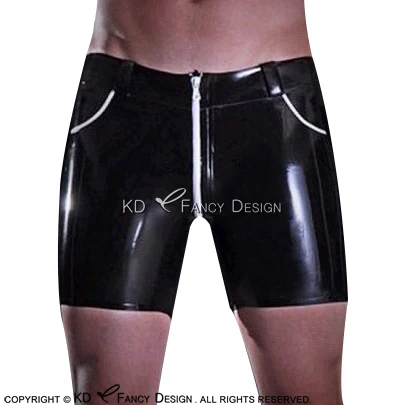 Sexy Latex Boxer Shorts Met Zakken Rits Rubber Boy Shorts Underpants Ondergoed DK-0135 Sexy Latex Boxer Shorts Met Zakken Rits Rubber Boy Shorts Underpants Ondergoed DK-0135