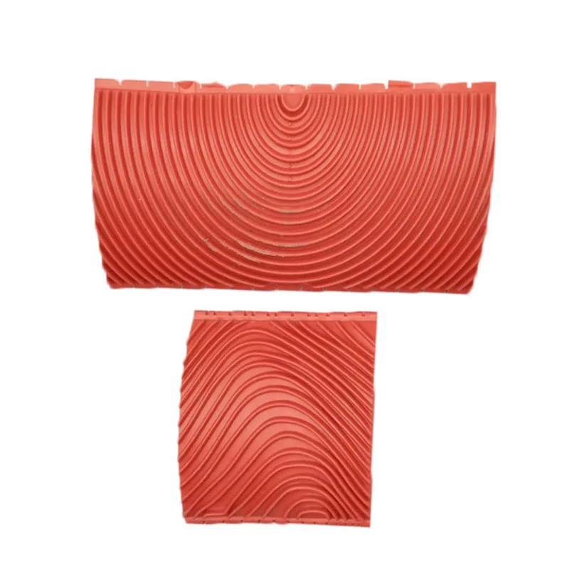 2Pcs Size Wood Graining Pattern Rubber Diy Graining Painting Tool For