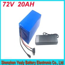 Free customs duty high quality 1000 time cycles 72v 2500w electric scooter batteries 72v 20ah battery pack with 40A BMS charger