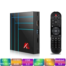 A10 Android tv Box RK3318 четырехъядерный чип 4 Гб 64 Гб телеприставка Android 9,0 бокс 4K Ultra HD 2,4 ГГц Wifi Домашний набор верхние коробки