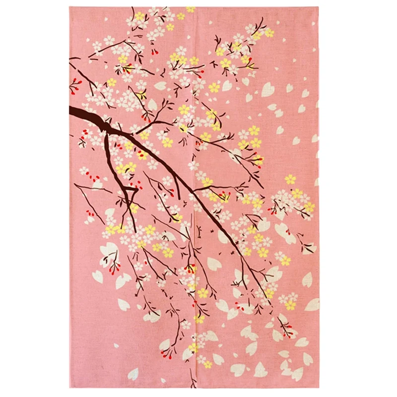 Japan Beimen Road Shower Curtain Cherry Blossom Japanese Fabric Printing Curtain Tapestry