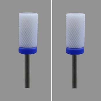 

White Ceramic Nail Drill Bit-6Pcs/Lot - Small Barrel Bit - (0092.060)