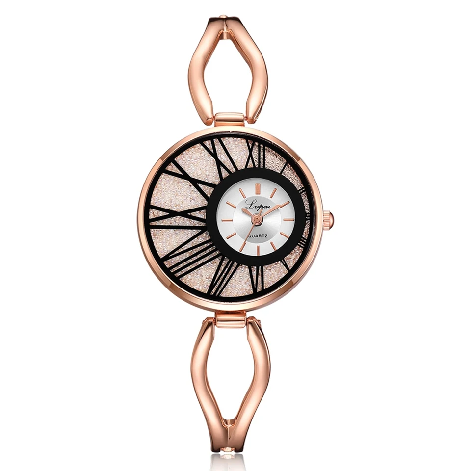 Роскошные женские часы с розовым полым ремешком, креативные металлические женские часы, кварцевые часы, дамский браслет, наручные часы, Relogio Feminino, подарок