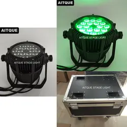(4 лот/CASE) наружного освещения led par свет водонепроницаемый 18x10 Вт rgbw номинальной напольный ip65 dmx мыть светодиодный