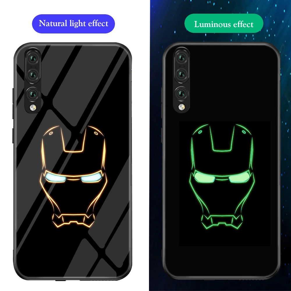 

ciciber Phone Cases for Huawei P30 Lite Pro Star Wars Marvel Venom Luminous Glass Cover for Huawei P20 Lite Pro Coque Funda Capa