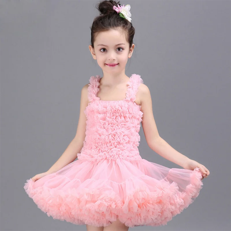 2 11Y Toddler Girls Layer Fluffy Tulle Dress Hand Petals Baby Girl Tutu