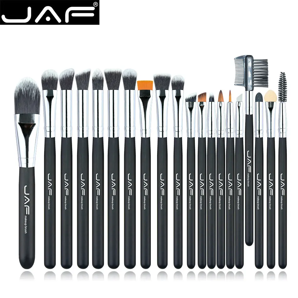 JAF бренд 20 шт./компл. Кисть для макияжа Professional Foundation Eye Shadow Blending Cosmetics Make-up Tool Vegan синтетические таклоновые