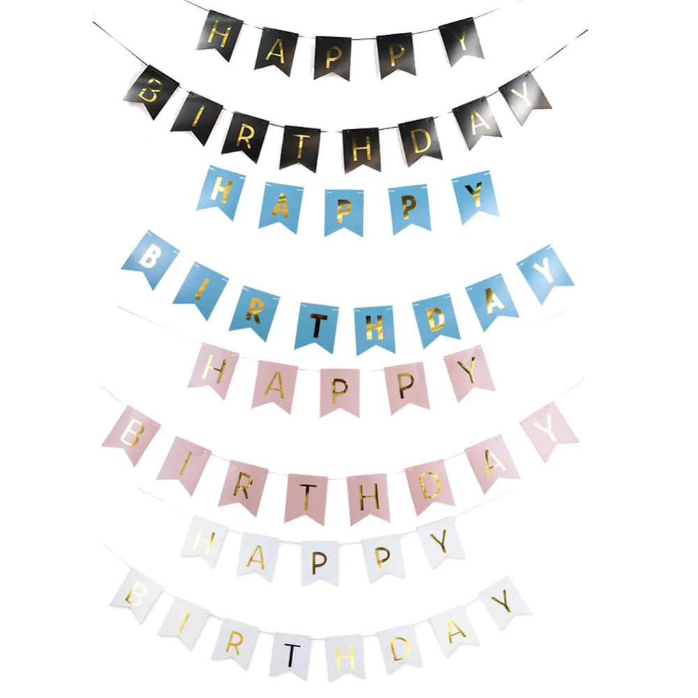 Happy Birthday Banner Swallowtail Bunting Banner G...