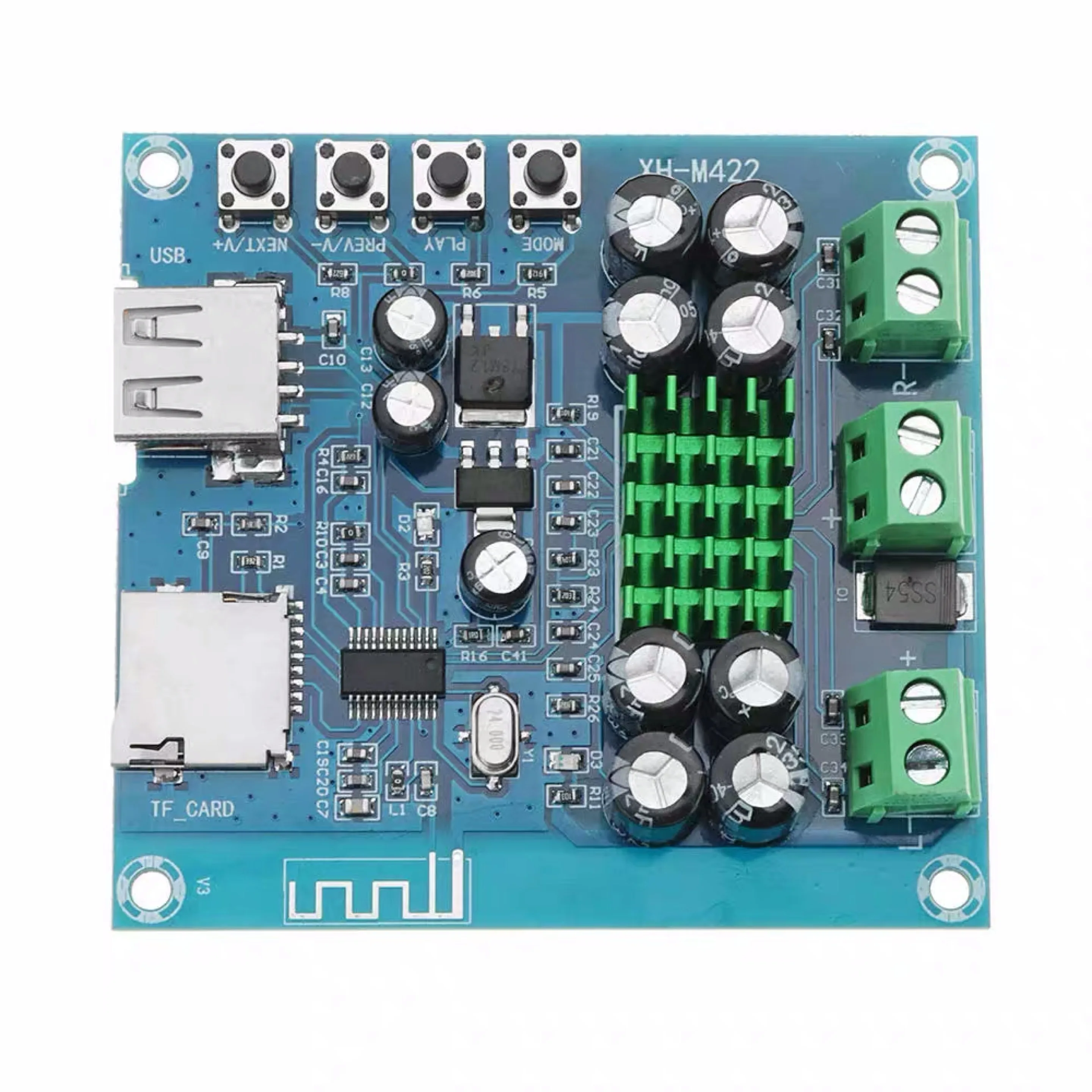 2*50 Вт TPA3116D2 Bluetooth 4 0 стерео аудио усилитель плата с u диском TF карты два канала tpa3116