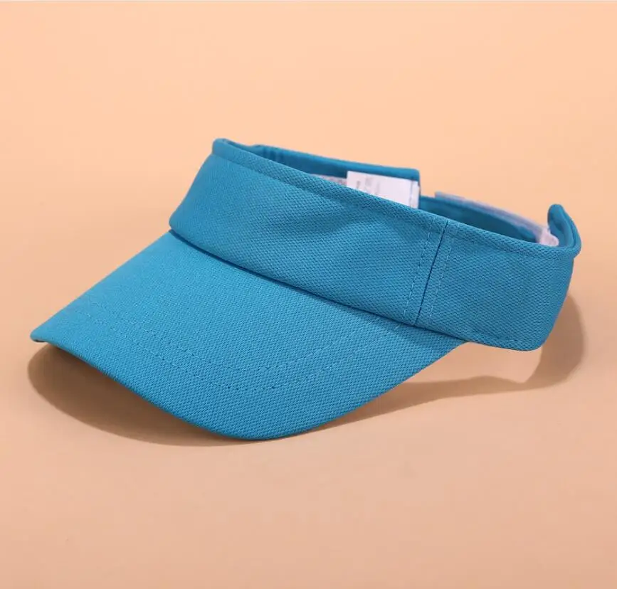 New Top empty hat 9 Colors Men Women Summer Outdoor Sport Sun Visor Cap Hat for turquoise lavender lime Sunscreen cap - Цвет: blue