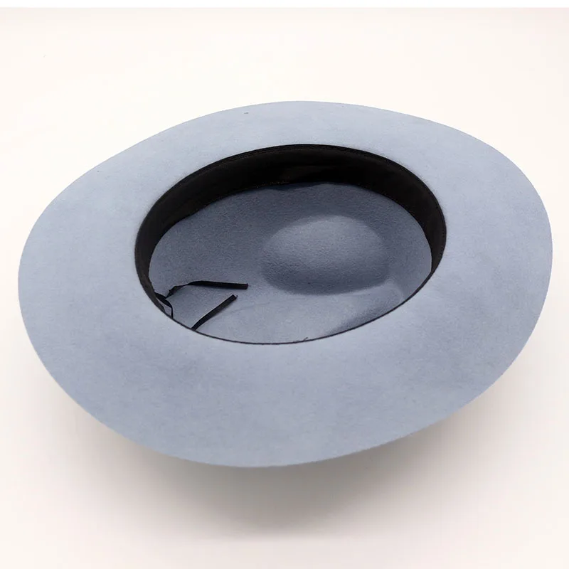 Cena QPALCR wysokiej jakości wełny kapelusze kapelusz klasyczny pas szerokie rondo Jazz kapelusze dla kobiet wełniane dla mężczyzn kapelusze filcowe jesień zima kościół czapki