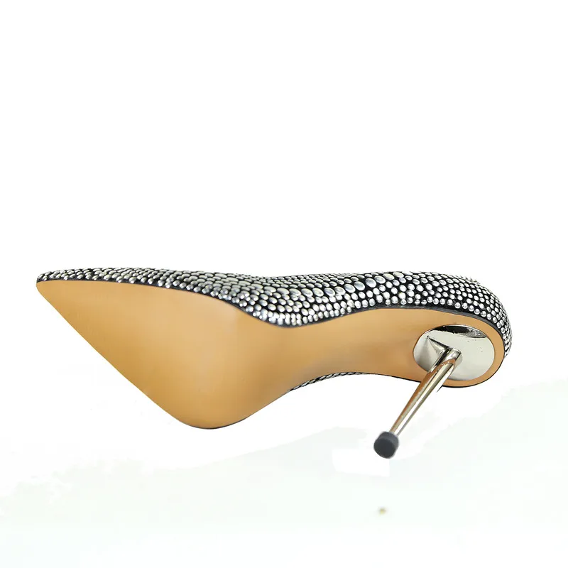 Altos Talón Superior Oficina Señora Calidad Metal Mujeres Negro Fiesta Stilettos De Zapatos Marca Del Nueva Bombas Brillo Lentejuelas Novia Tacones qF8zxRnIw