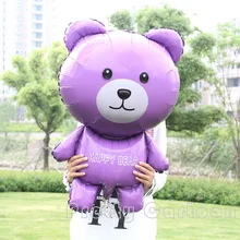 90 54cm 1pcs lot aluminum foil balloons toys for children inflatable cartoon bear birthday party ballons