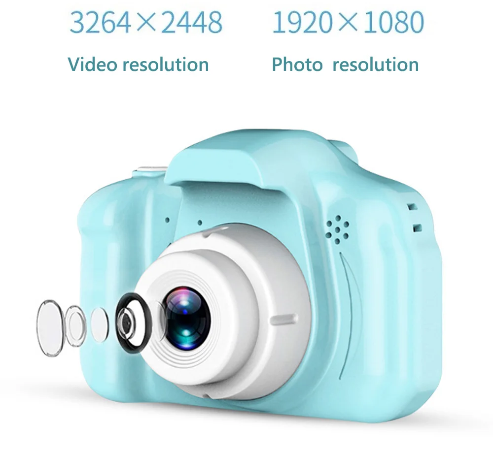 1080 P Детская Цифровая камера высокой четкости Смарт съемки видео Запись функция камера игрушки для детей подарок на день рождения