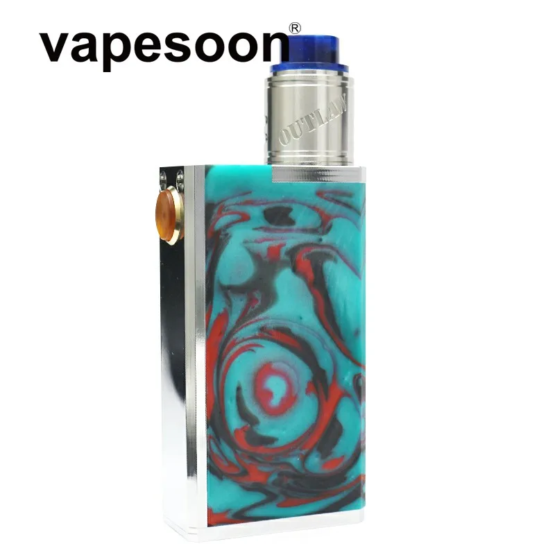 

SOB V4 Kit Parallel Hybrid Mechanical Box Mod fit 2 x 18650 Battery with Outlaw RDA Atomizer Adjustable Airflow