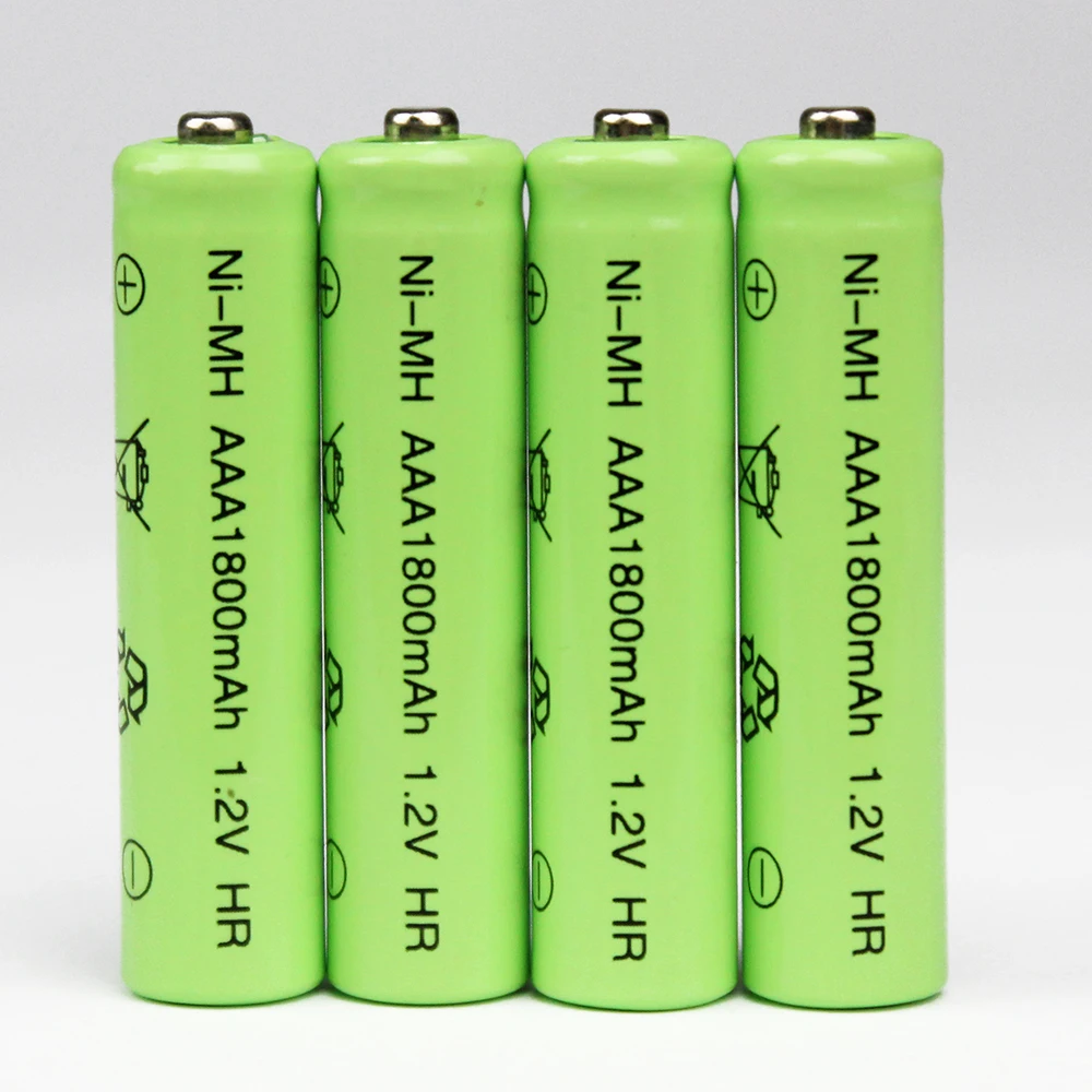 4 шт./лот высокая энергия 1,2 V 1800mAh NiMh AAA аккумуляторная батарея Ni-MH 3A батареи Battria