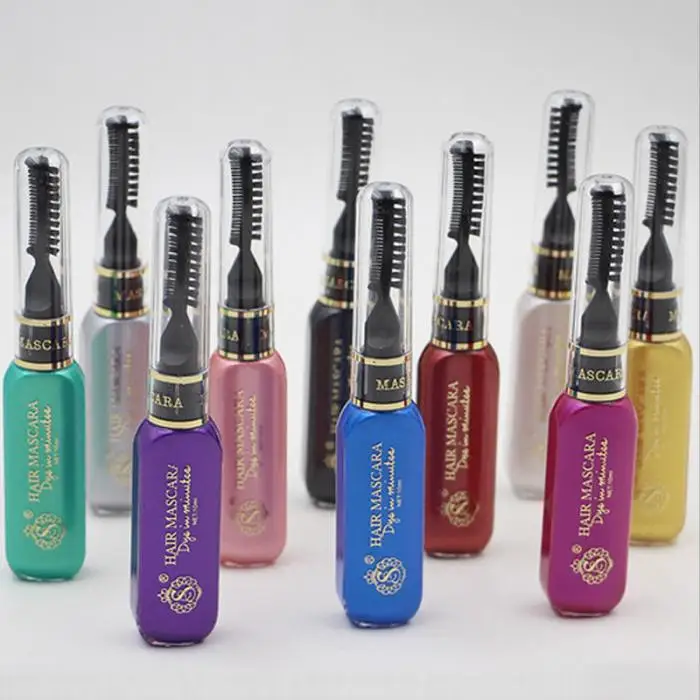 1 個ヘアカラー染料クリームプロ簡単一時的な非毒性 Diy Hairdye すじ 10 色オプションマスカラカラーペン Hair Mascara Hair Mascara Colorcolor Dye Aliexpress