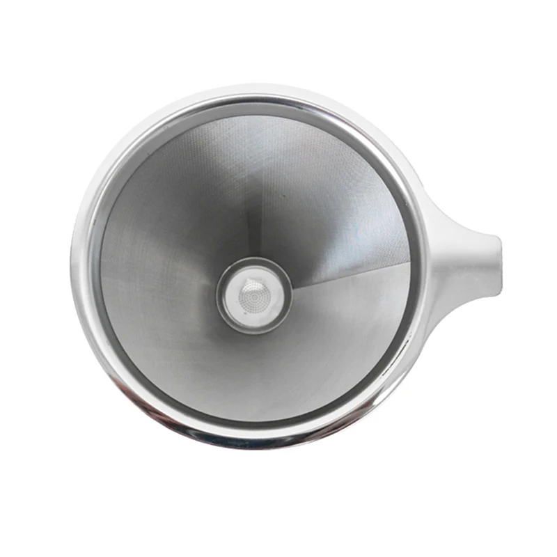 

Stainless Steel Pour Over Coffee Dripper Filter Metal Cone Reusable for Coffee Maker LKS99