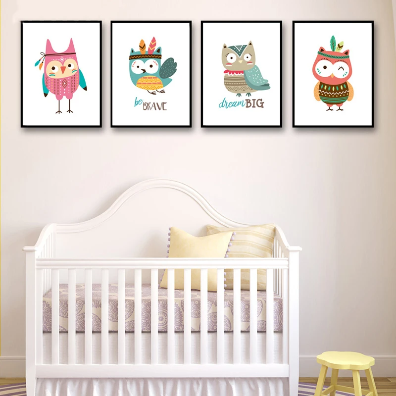 Nursery Room Wall Modern Animals Owl Canvas Pictures Art Posters A4 Prints Nordic Style Paintings Nursery Room Wall Modern Animals Owl Canvas Pictures Art Posters A4 Prints Nordic Style Paintings
