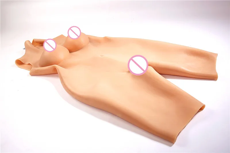 Топ Eleve комбинезон форма Трансвестит груди протез поддельные увеличитель бюста резиновый транссексуал носить брюки до колен