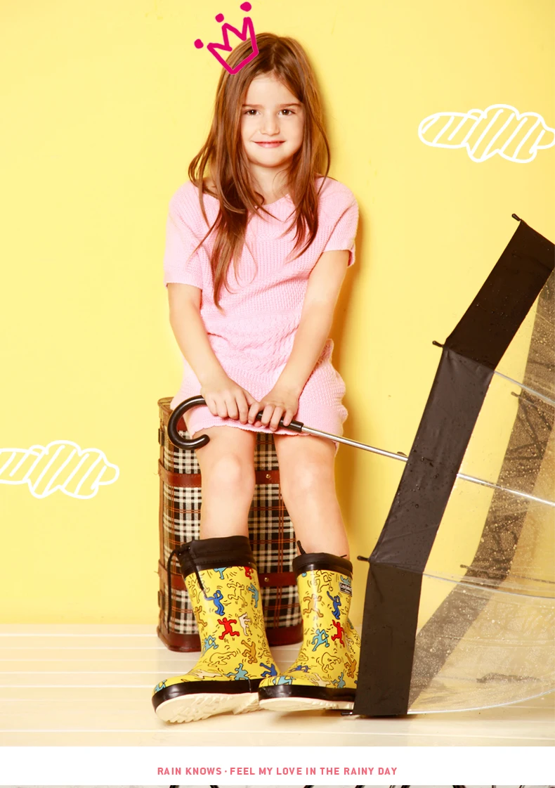Cartoon Children Rain Boots Spring Autumn Winter Boys Girls Shoes Baby Kids Rainboots Non-Slip Waterproof Shoes Boot BS20 (3)