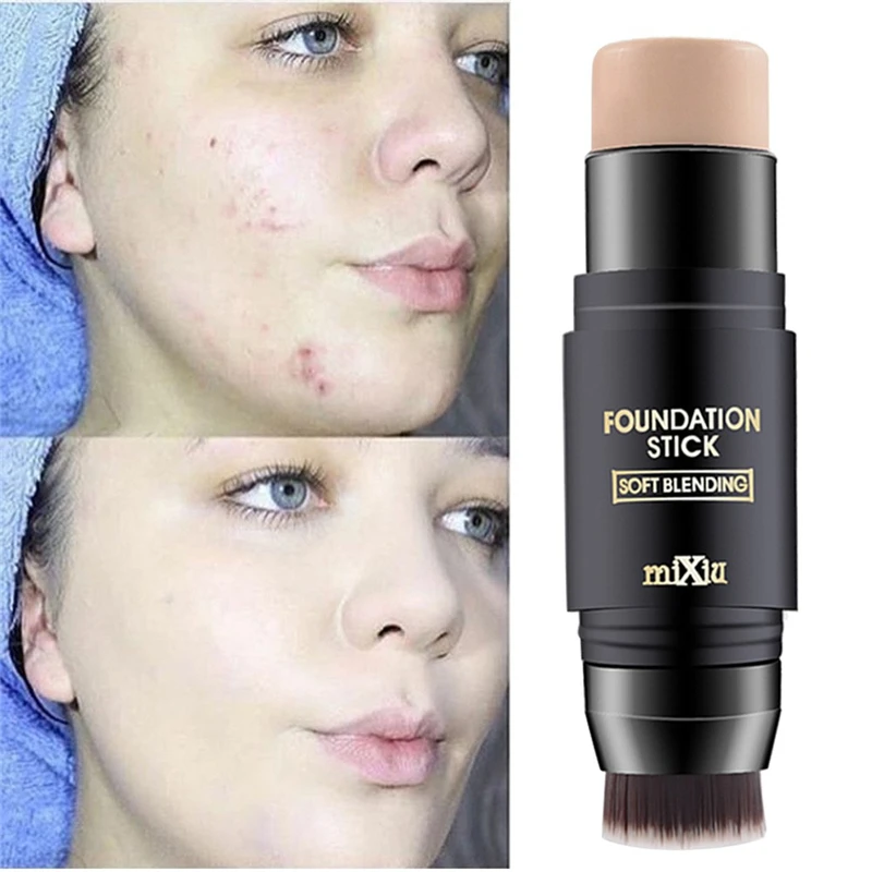 

8g 4 Shade Foundation Stick Makeup Easy Blending Concealer Face Cream Foundation Stick