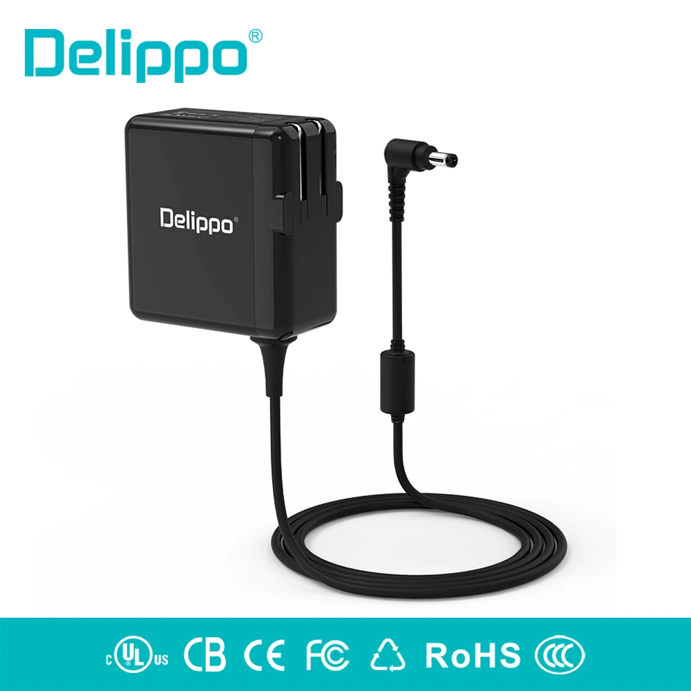 Зарядное устройство Delippo для ноутбуков ASUS 19 в 5 А 2 * мм 65 Вт X501a X502c X51 X55A X55C X55VD X55U X550CA