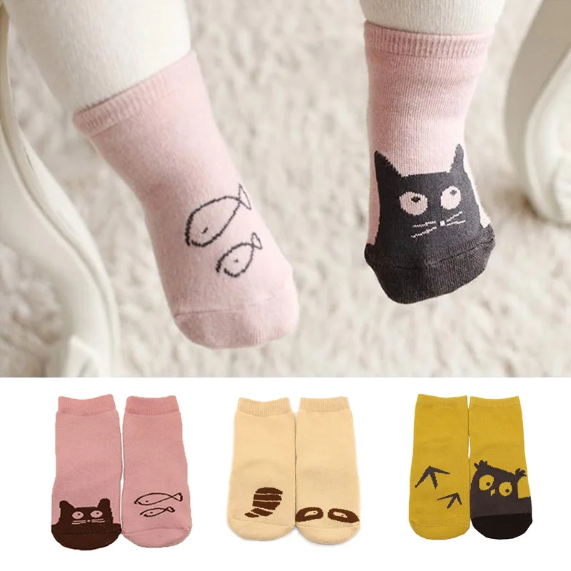 Осенне-зимние хлопковые носки для новорожденных, носки до колена calcetines meias носки для маленьких мальчиков и девочек Нескользящие гетры с рисунком