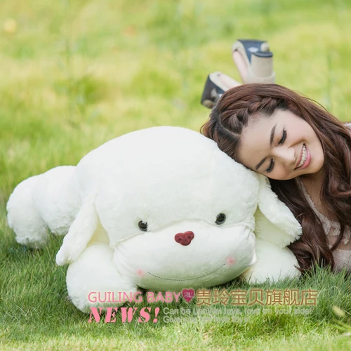 

Smiley dog doll plush toy  huge 80cm dog plush toy t9036